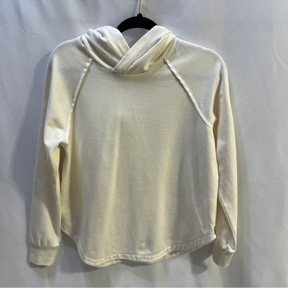 EDDIE BAUER Womens Pullover Hoodie Lightweight Casual Cream Size Small